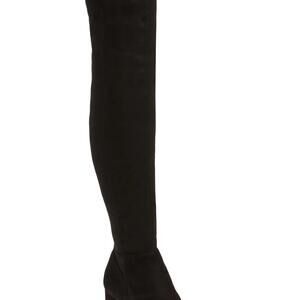 Steve Madden Nifty Pointed Toe Over the Knee Boot (Women) in Black